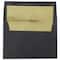 JAM Paper A6 Black Linen Gold Foil Lined Invitation Envelopes